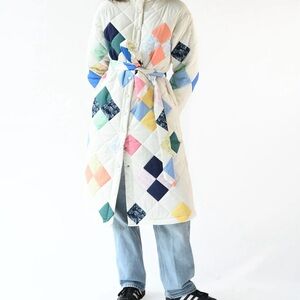 YLW Cream Quilted Coat